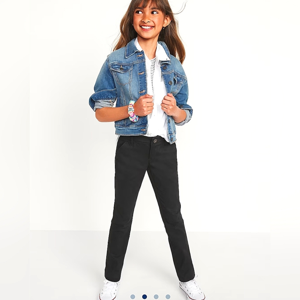NWT old navy Skinny School Uniform Pants for Girls sz 16 black